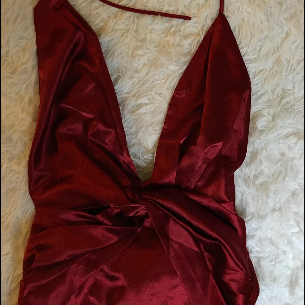 New * AKIRA red silky dress